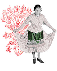 Woman in Hungarian dress