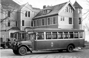 Cleveland Railway Co. bus, 1930.