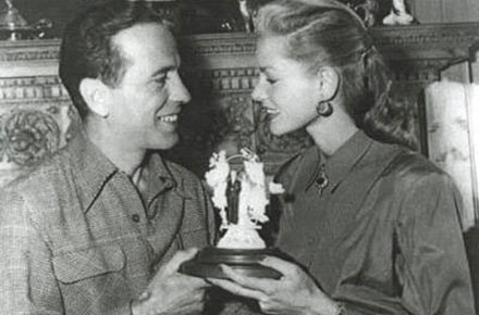 Bogart and Bacall get married at Malabar Farm, 1945