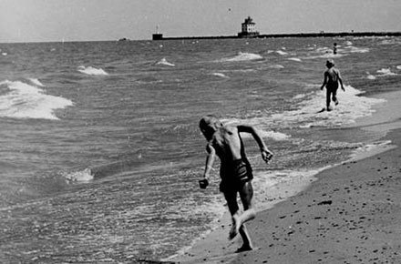 Children on beach, Mentor Headlands, 1963.