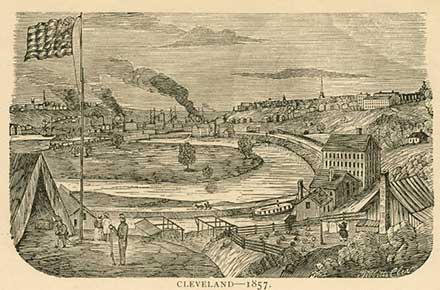 View of Cleveland in 1857