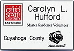 Master Gardener Badge for Carolyn Hufford