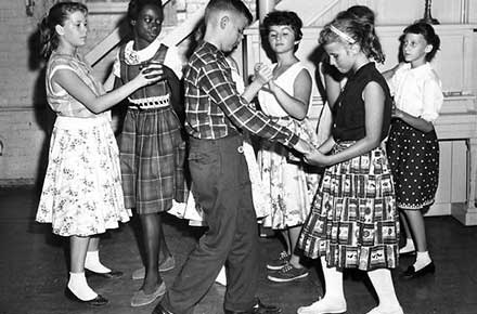Dancing lessons at Goodrich Settlement House, 1959.