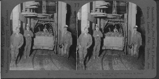 Loading Cage with Car of Coal at Bottom of Shaft, Scranton, Pa.