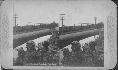 Trains at Cleveland, from Lake View Park