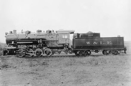 Locomotive No. 5112 0-8-0, Wheeling and Lake Erie Railroad, 1905.